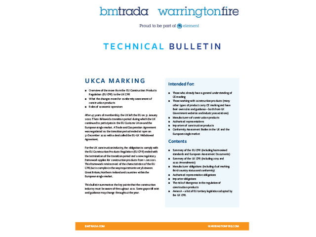 UKCA Technical Bulletin