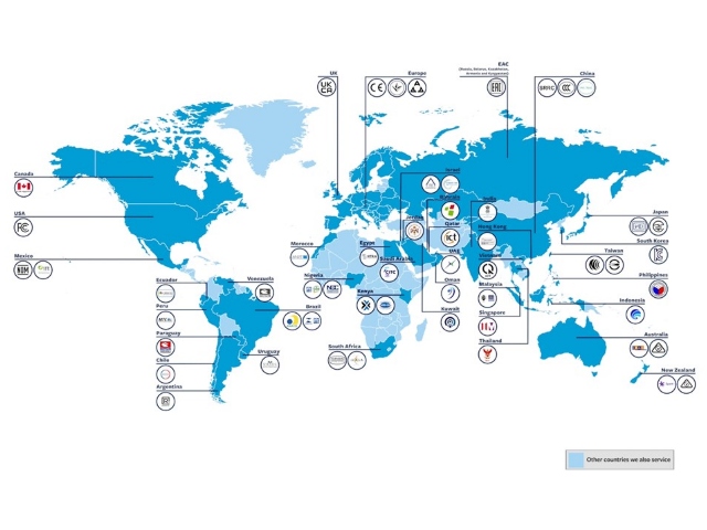 Global Market Access Certifications Map Global Market Access Certifications Map