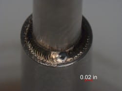 Macroetch of a Weld at 10x Magnification
