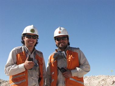 Two site inspectors giving thumbs up